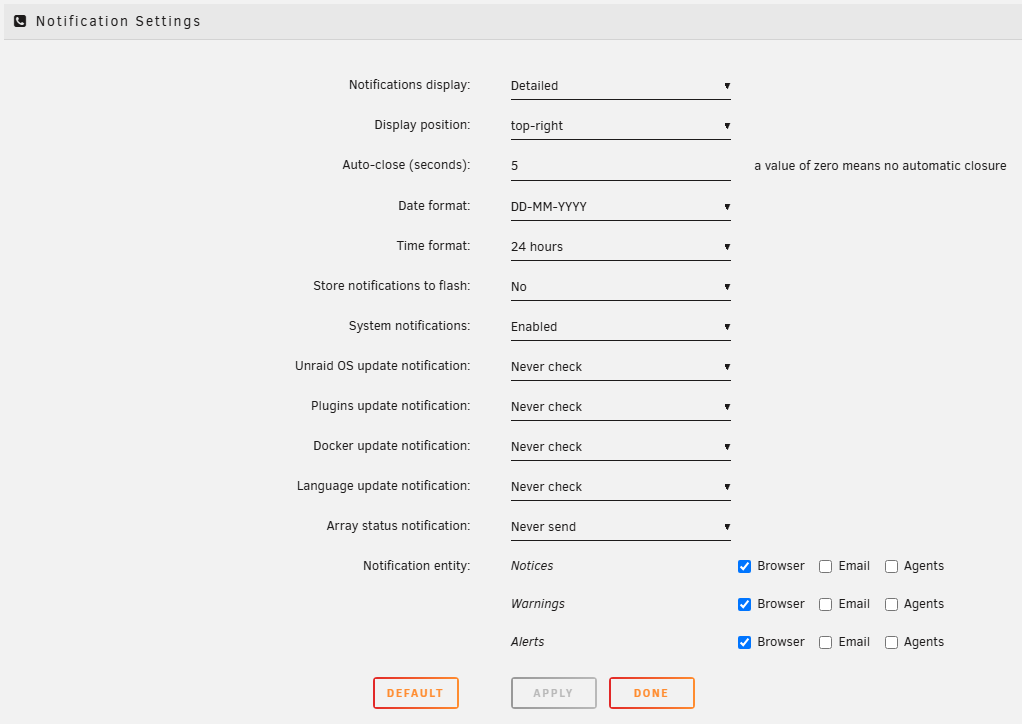 Notification Settings